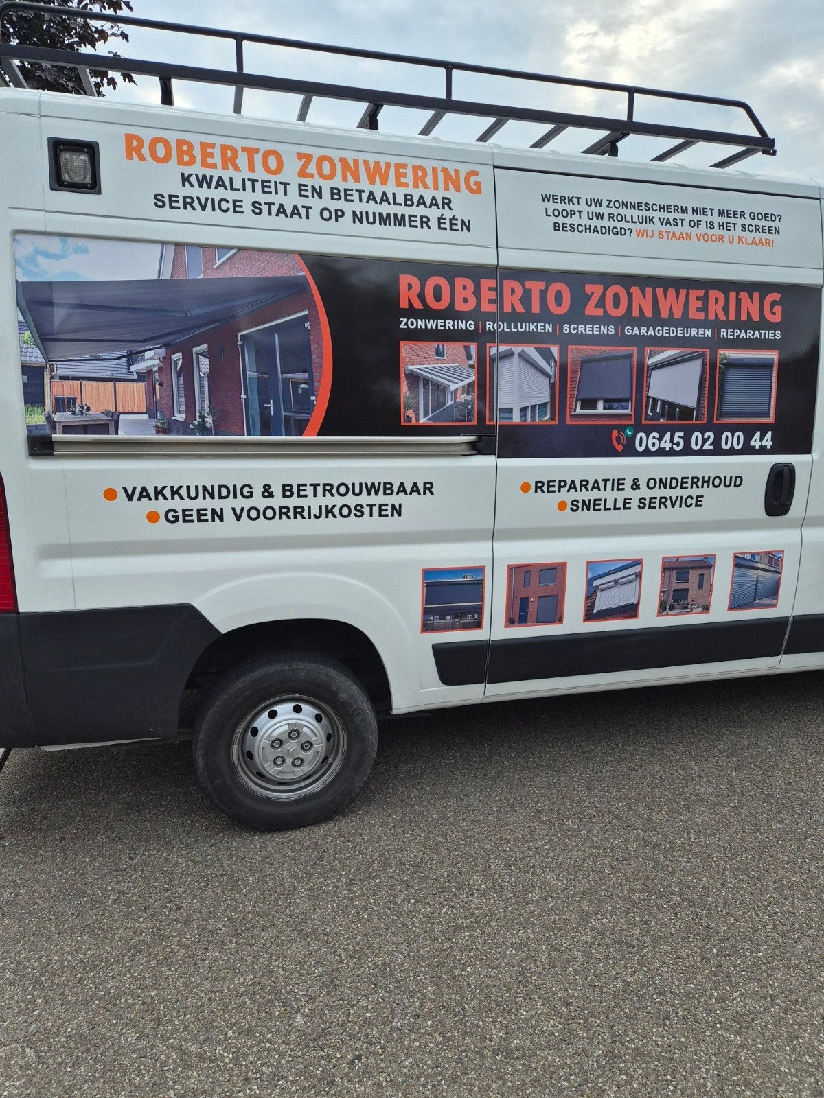 Reparatie rolluiken, zonwering, screens - Roberto Zonwering, Ophalen of Verzenden, Nieuw, Wit, Minder dan 100 cm
