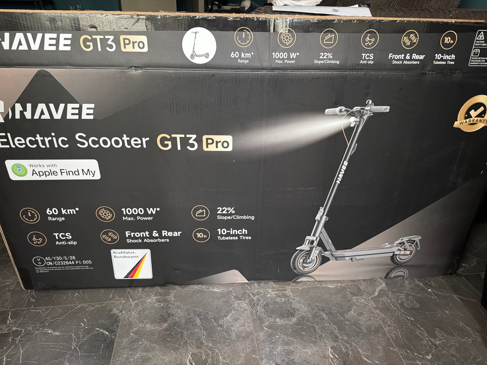 Navee GT3 Pro Elektrische Scooter - Nieuw in doos, Fietsen en Brommers, Ophalen of Verzenden, Nieuw, Elektrische step (E-scooter)