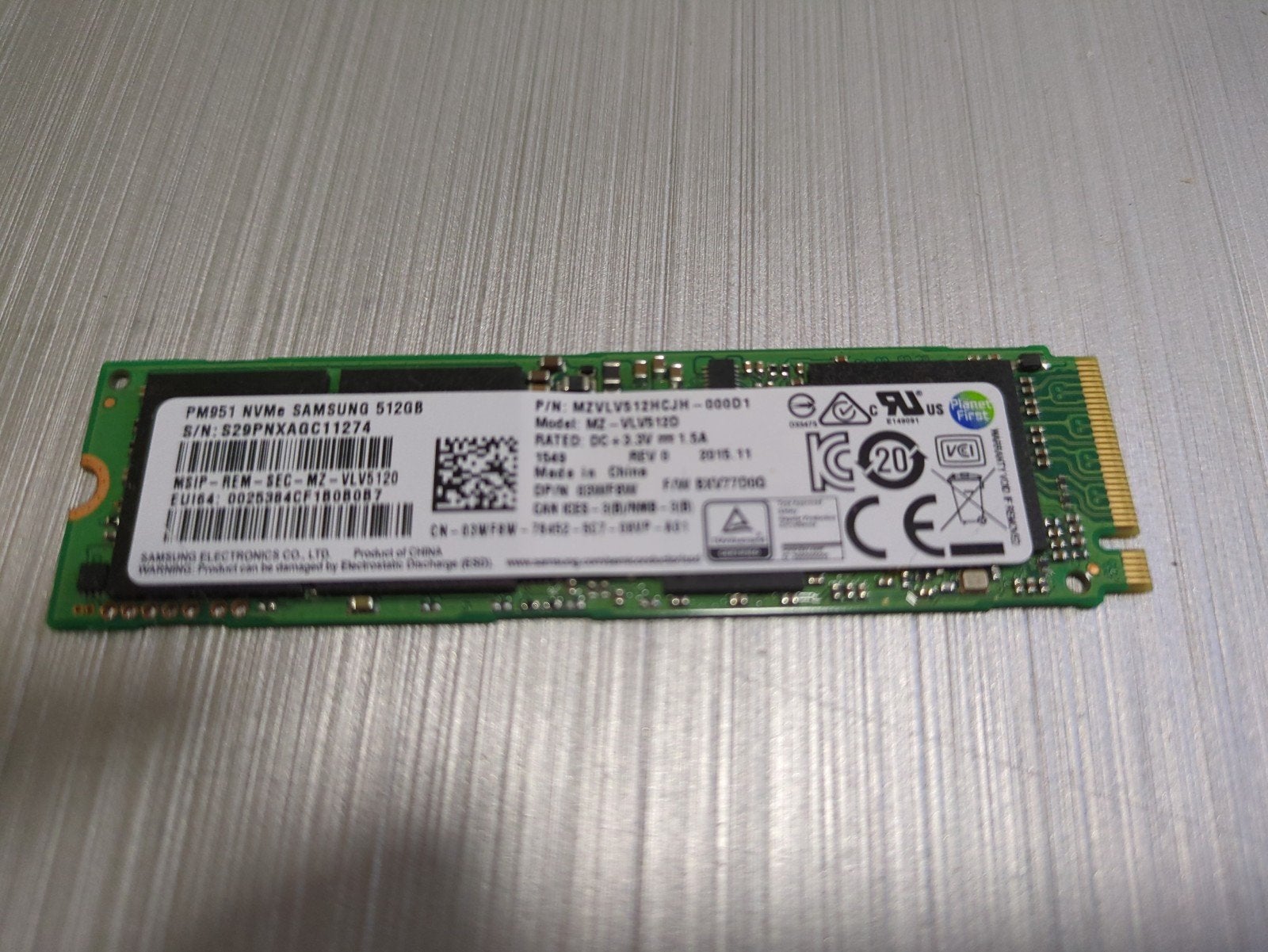 Samsung PM951 NVMe SSD 512GB - Snelle opslag, Intern, Gebruikt, SSD, Ophalen of Verzenden