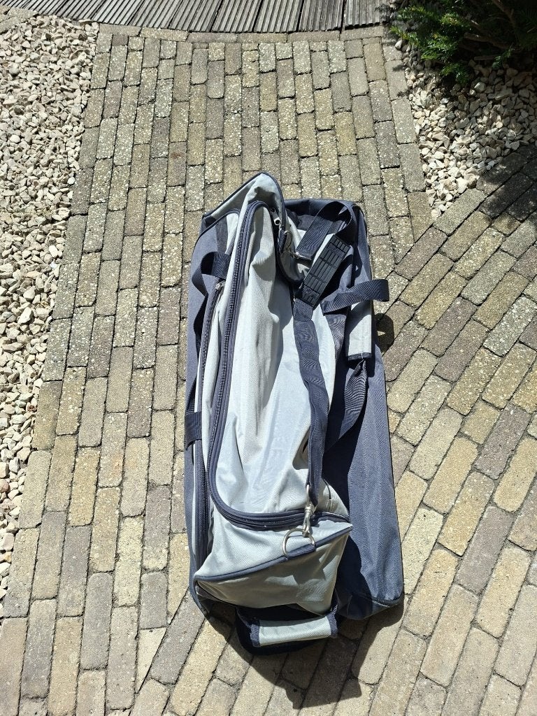 Reistas op wieltjes, 75x40, Blauw, Ophalen of Verzenden, Zo goed als nieuw, Wieltjes