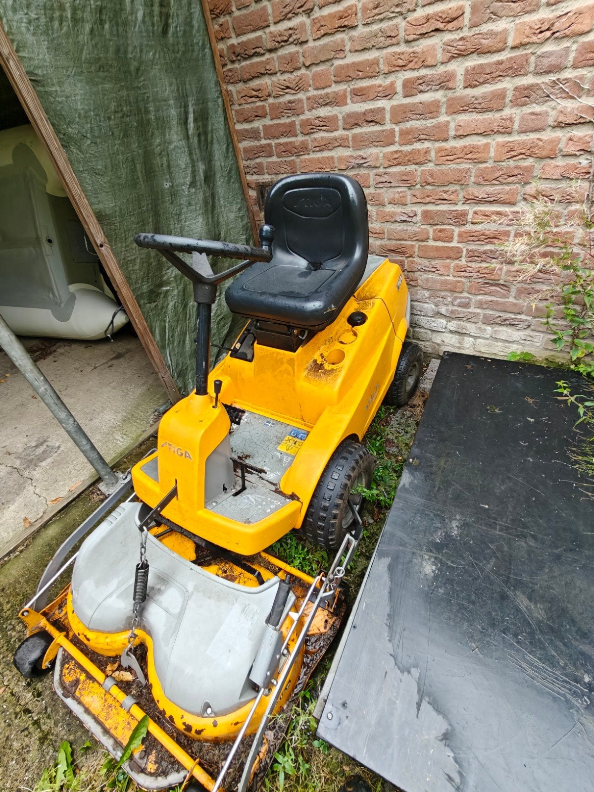 Stiga Zitmaaier - Krachtige Benzine Grasmaaier, Ophalen, Cirkelmaaier, Gebruikt, Stiga