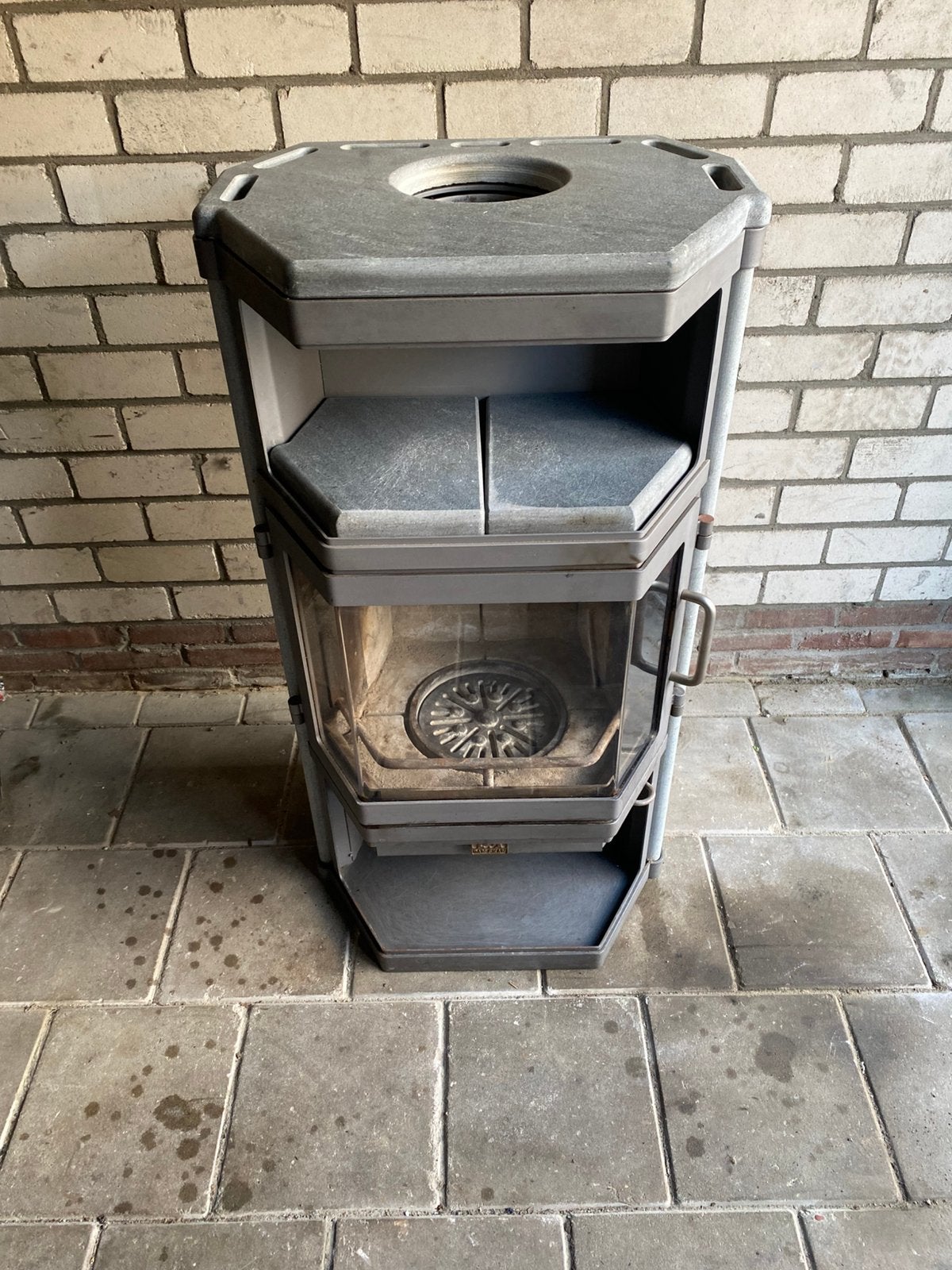 Houtkachel 7 KW Speksteen, Ophalen, Houtkachel, Zo goed als nieuw, Vrijstaand