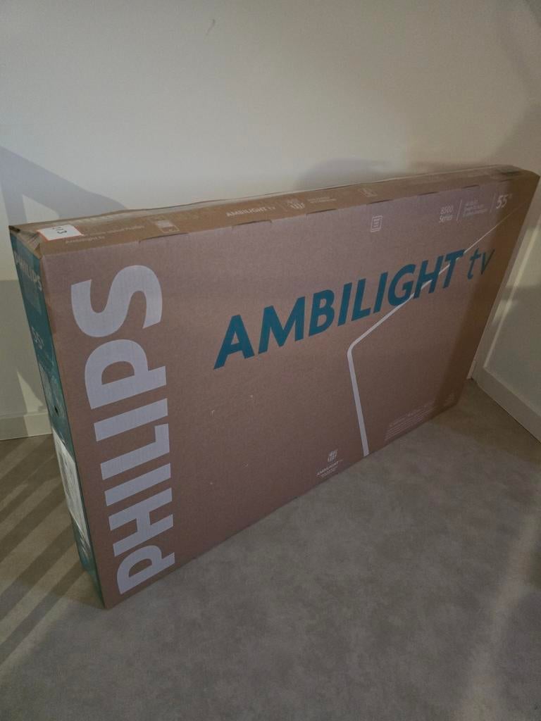 Philips 55 inch 4K QLED Smart TV met Ambilight, Ophalen, Philips, QLED, 50 Hz