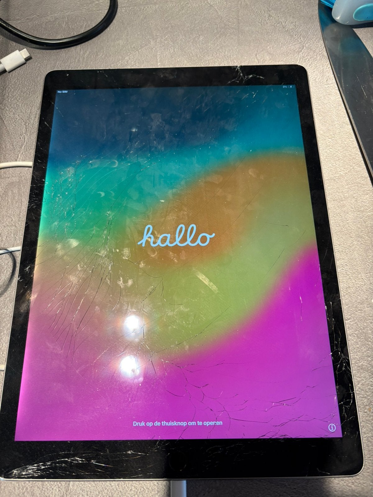 iPad Pro 12.9" (2017) - 512GB - 4G/Cellular - Scherm defect, Gebruikt, 12 inch, Ophalen of Verzenden, Apple iPad Pro