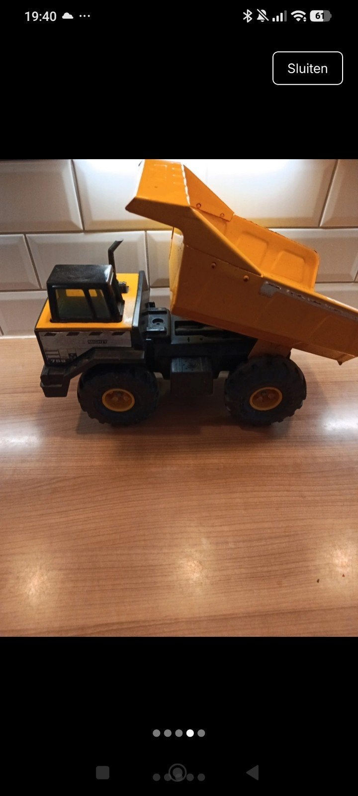 Vintage Tonka Mighty Dump Truck & Front Loader, Ophalen of Verzenden, Gebruikt
