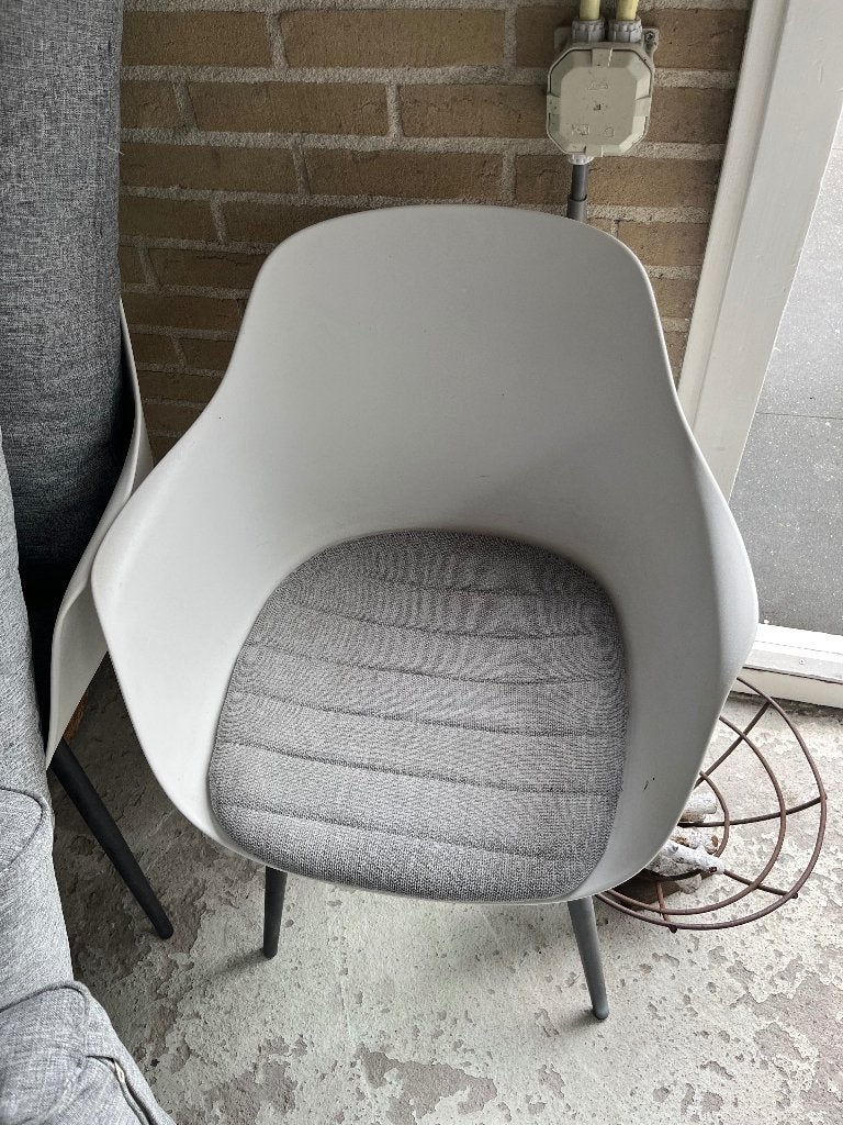 Kuipstoelen wit, Ophalen, Kunststof, Gebruikt, Twee
