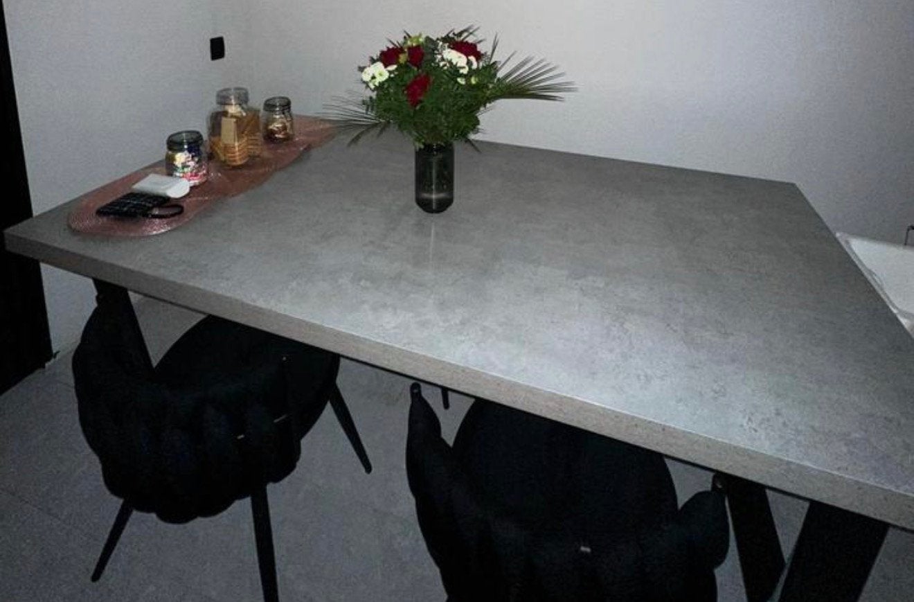 Eet-/salontafel set marmerlook, Ophalen, Zo goed als nieuw, Rechthoekig, 50 tot 100 cm