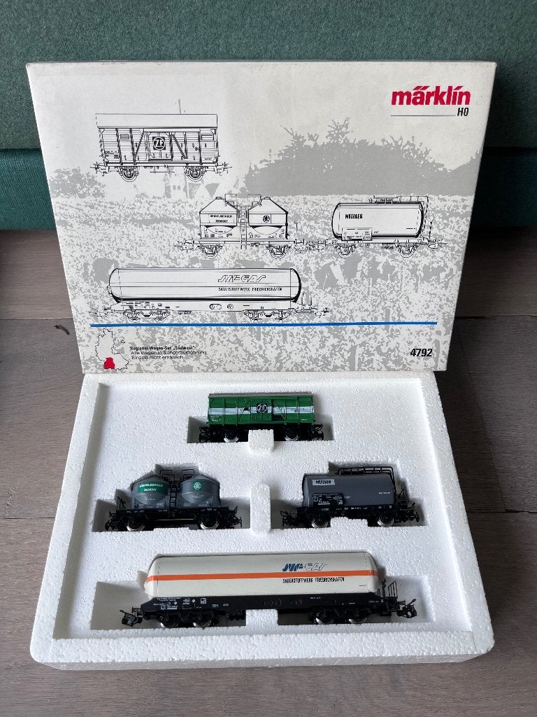 Marklin 4792 ho set wagons nieuwstaat, Hobby en Vrije tijd, Modeltreinen | H0, Wisselstroom, Treinset, Verzenden, Nieuw