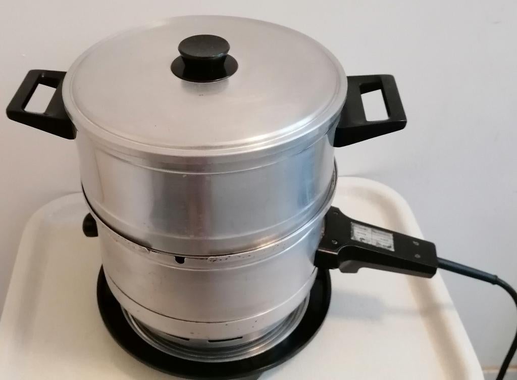 Antieke elektrische kook/bak/braad en grillpan € 45,00, Zilver, Ophalen of Verzenden, Metaal, Overige merken