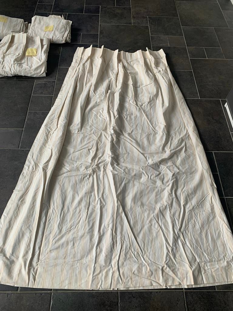 4 gordijnen met haken, diverse maten, Huis en Inrichting, Stoffering | Gordijnen en Lamellen, Ophalen of Verzenden, Gebruikt, Wit