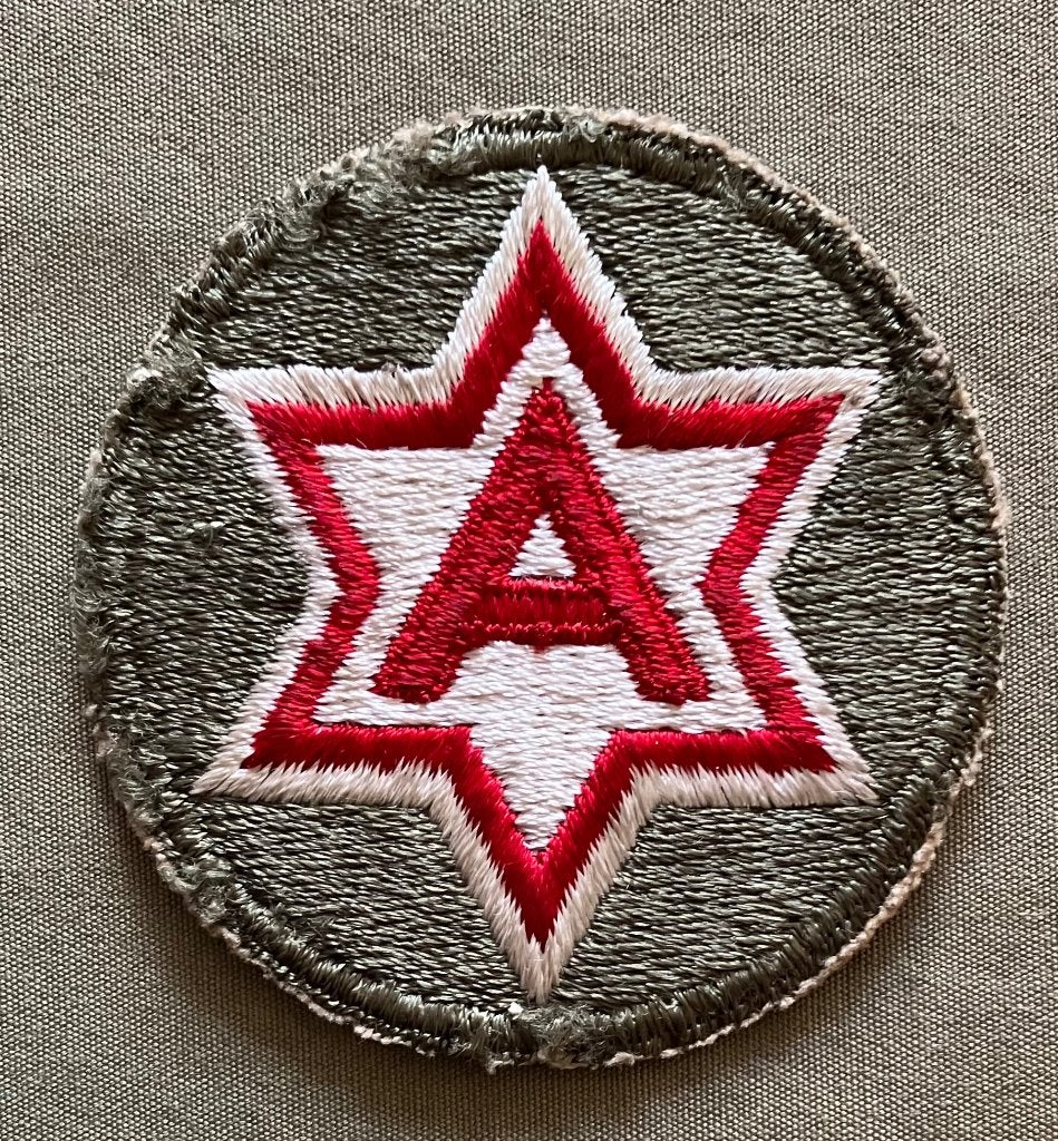 US WW2 Shoulder Patch - 6th Army PTO, Ophalen of Verzenden, Landmacht, Amerika, Embleem of Badge