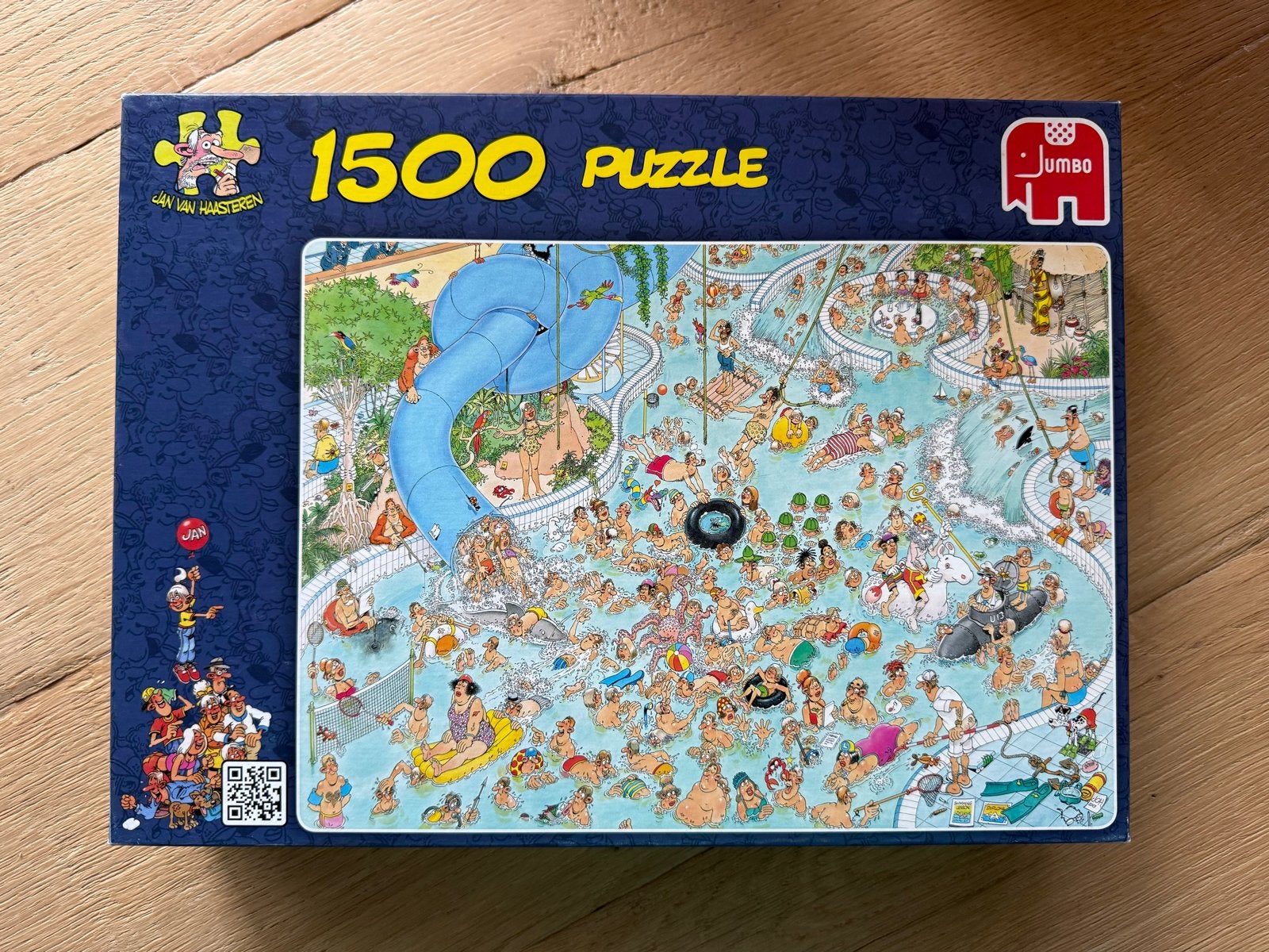 Jan van Haasteren 1500 stukjes - Zwembad Puzzel, Ophalen, 500 t/m 1500 stukjes, Zo goed als nieuw, Legpuzzel