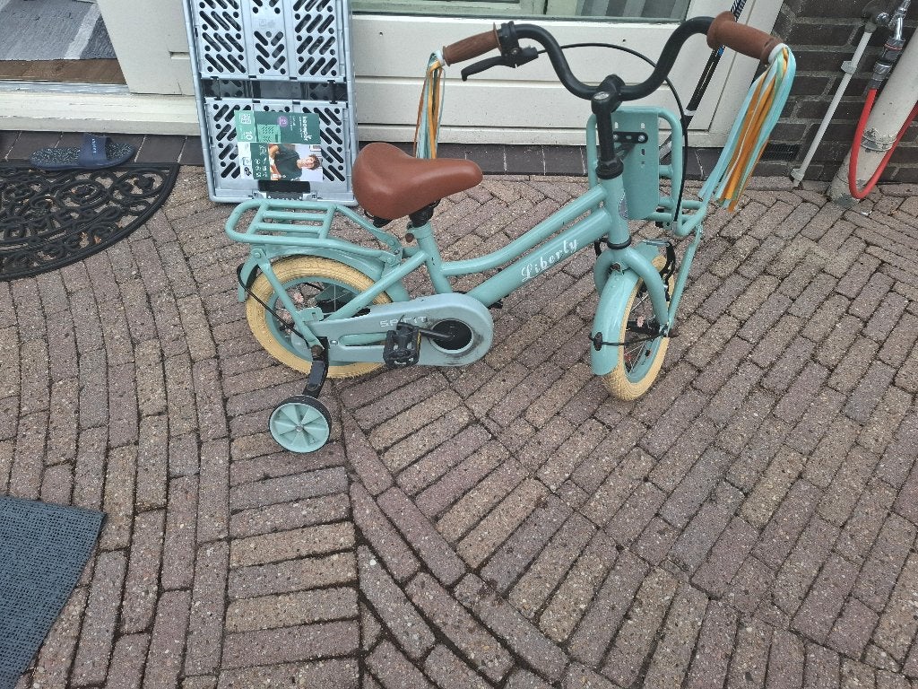 Spirit diva mint groen meisjes kinderfiets met zijwieltjes, Ophalen, Zijwieltjes, Gebruikt, Velgrem