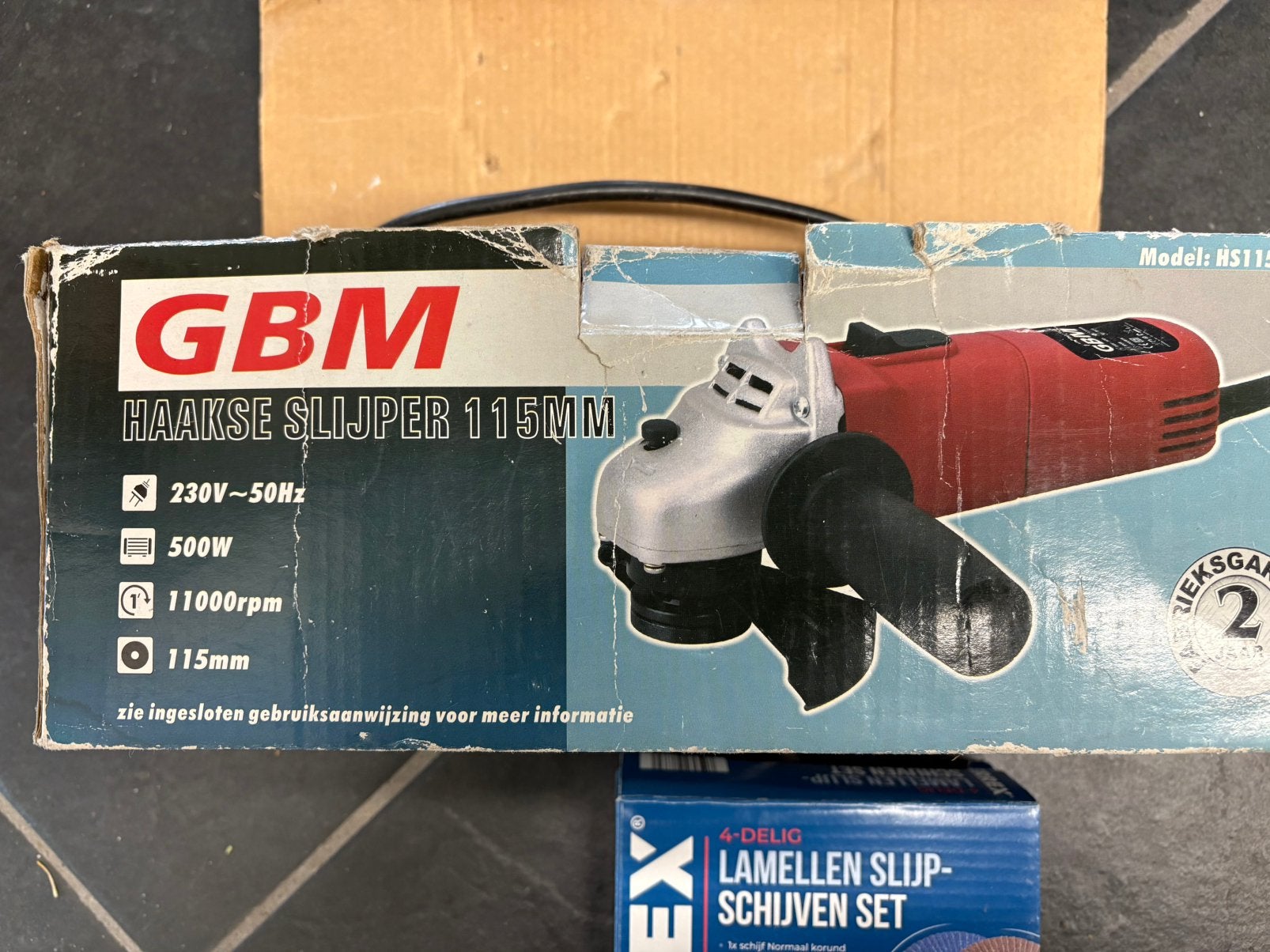 Te koop goed werkende haakse slijper met slijpschijven, Ophalen of Verzenden, Gebruikt, Haakse handslijpmachine