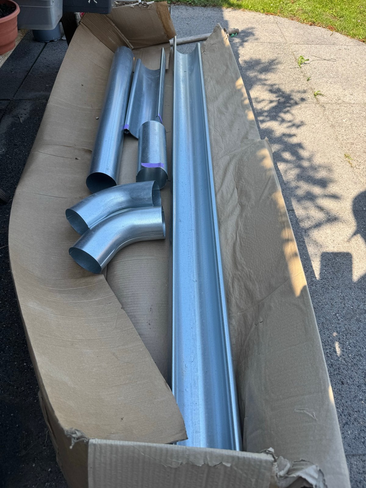 Nieuwe zinken dakgoot type 110 (170cm) met toebehoren, Ophalen, Overige typen, Nieuw, Metaal