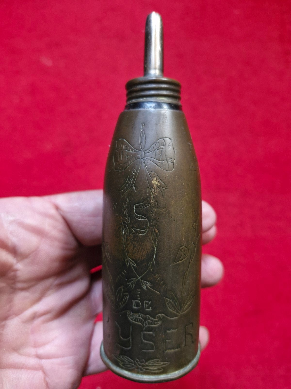 Trench Art Olielampje WO1 - Hotchkiss 37mm Huls 1914, Ophalen of Verzenden