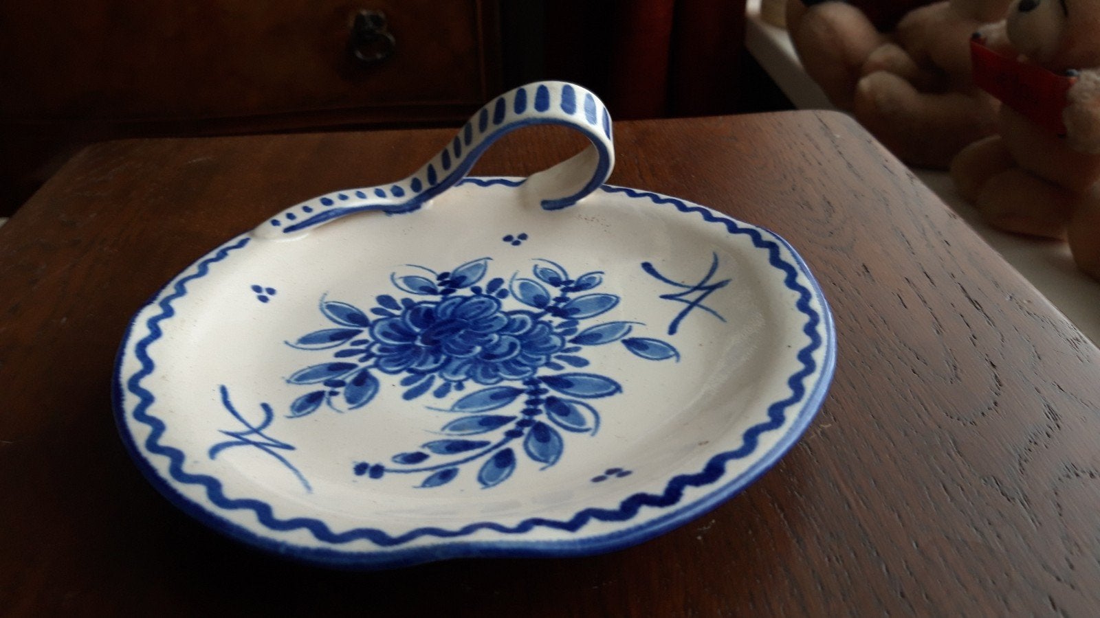 Antiek Delfts Blauw schaaltje met handvat, Zenith Gouda, Antiek en Kunst, Ophalen of Verzenden