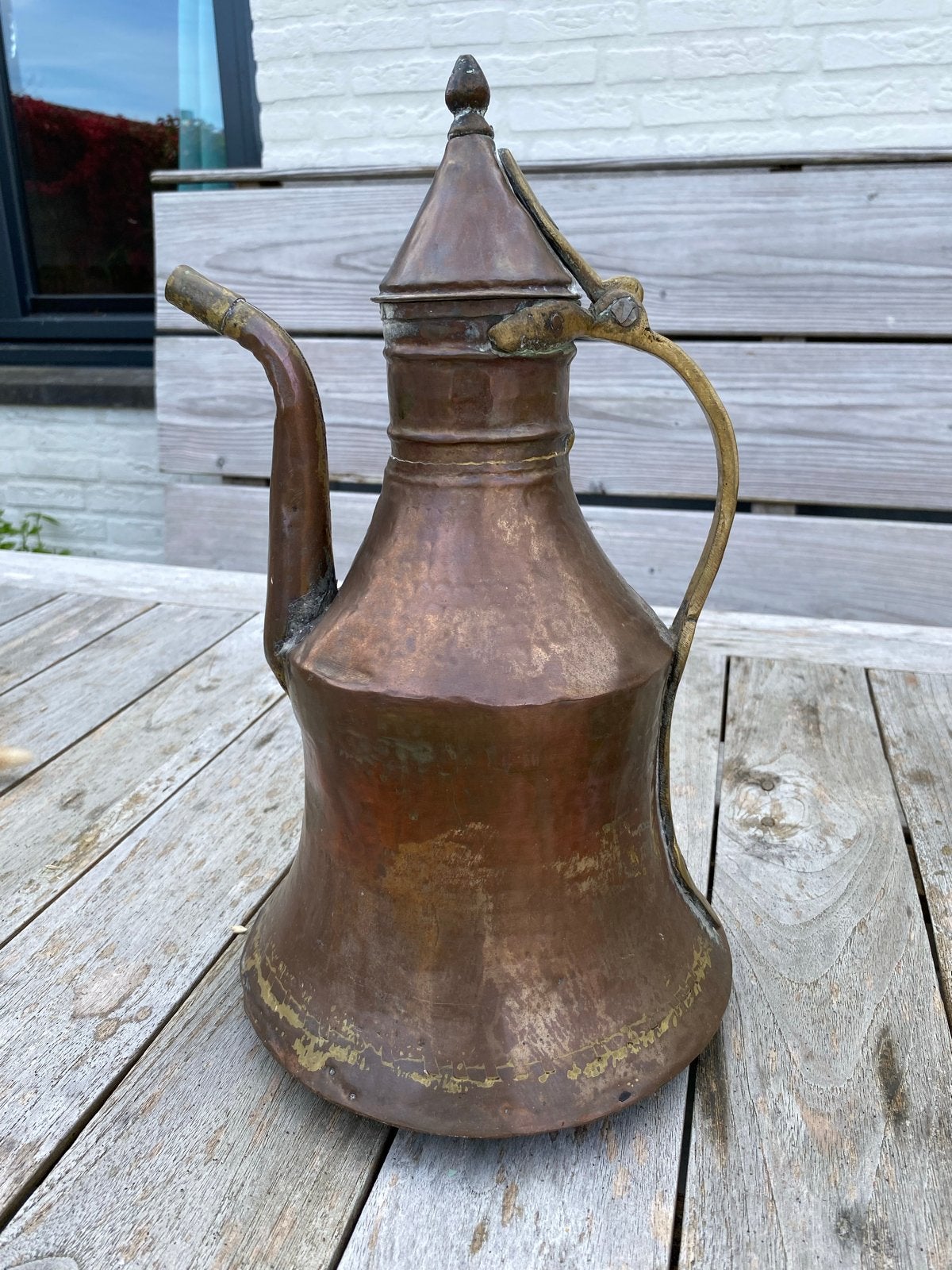 Antieke koperen kan, Antiek en Kunst, Ophalen of Verzenden, Koper