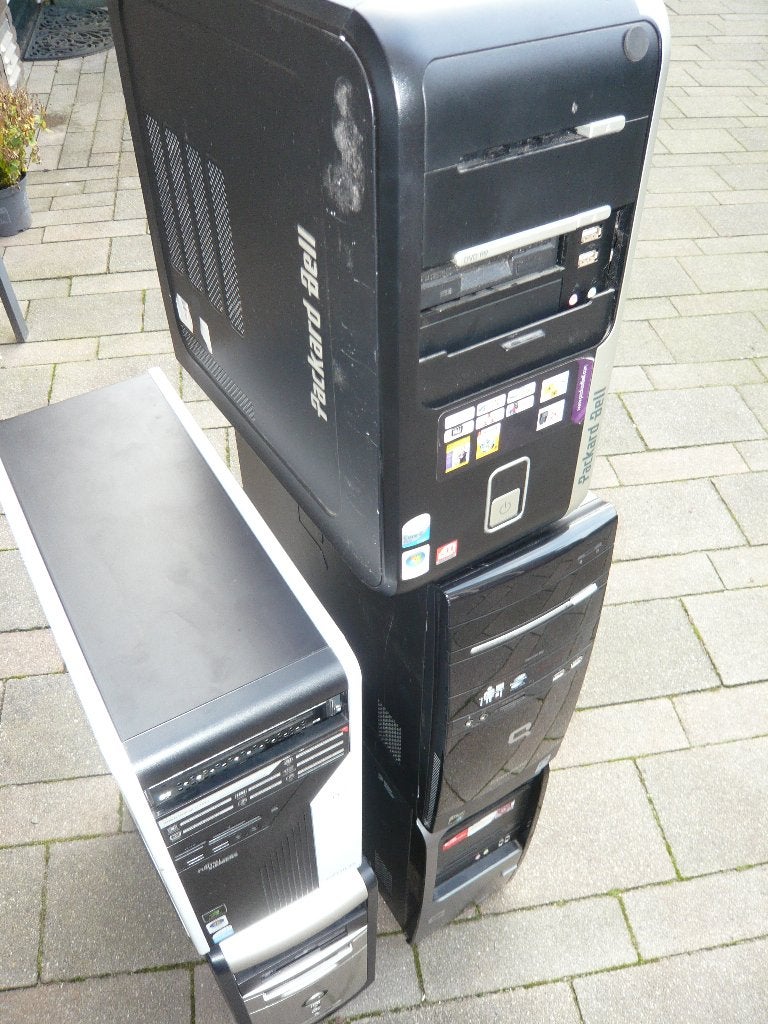 5x PC behuizing desktop ., Computers en Software, Ophalen, Gebruikt