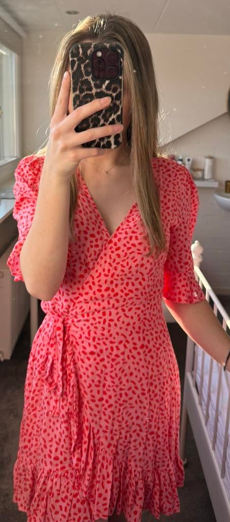 Zomer jurkje, Kleding | Dames, Gelegenheidskleding, Verzenden, Cocktailjurk, Zo goed als nieuw, Roze