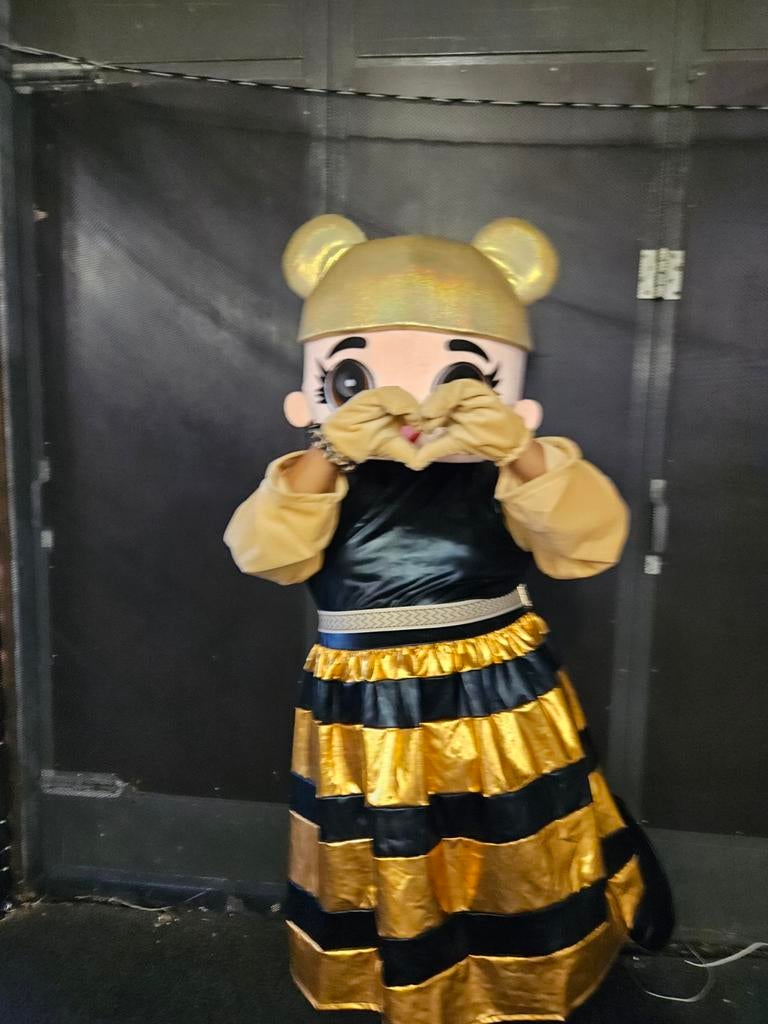 Te huur LOL mascotte maat L, Ophalen of Verzenden, Gebruikt, Pak of Jurk