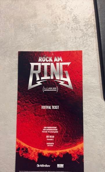 Rock Am Ring weekend ticket en green camping+parking te koop, Tickets en Kaartjes, Eén persoon, Meerdaags