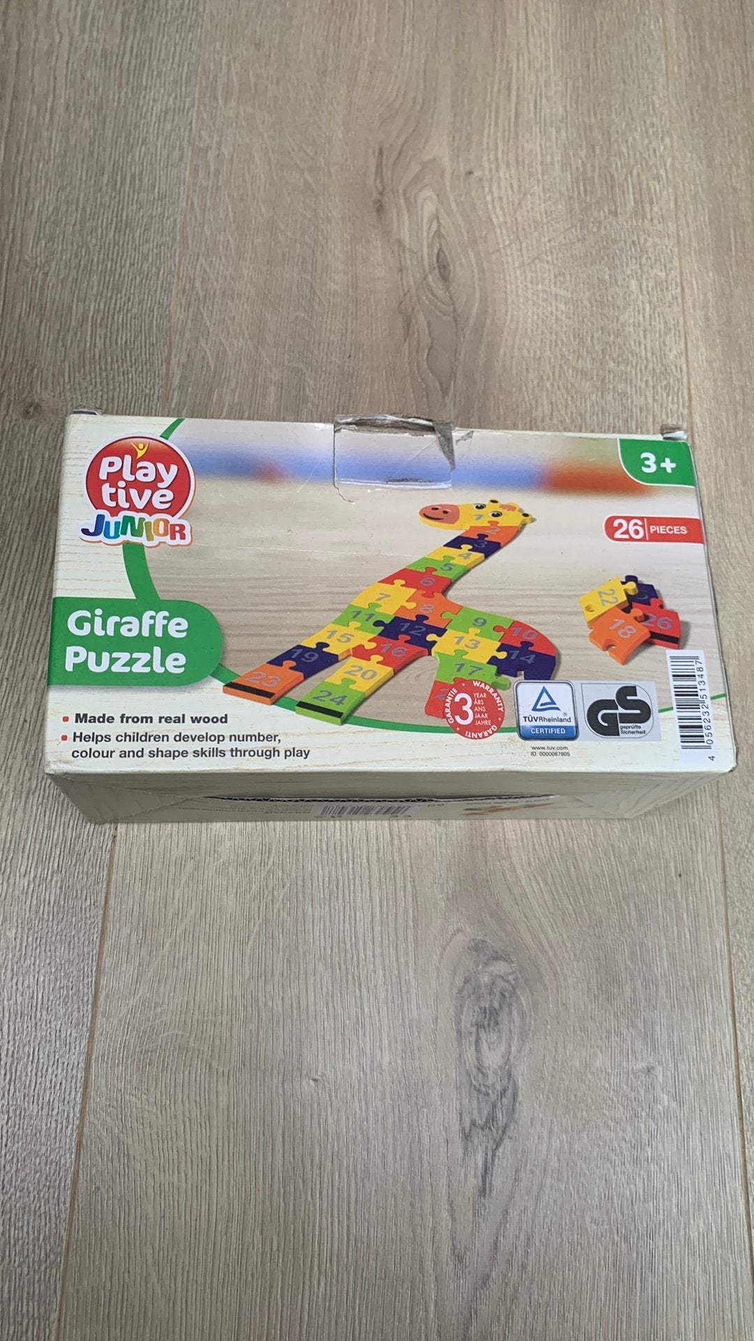 Playtive Junior Giraffe Puzzel - 26 houten stukjes, Kinderen en Baby's, Ophalen, 2 tot 4 jaar, 10 tot 50 stukjes, Nieuw