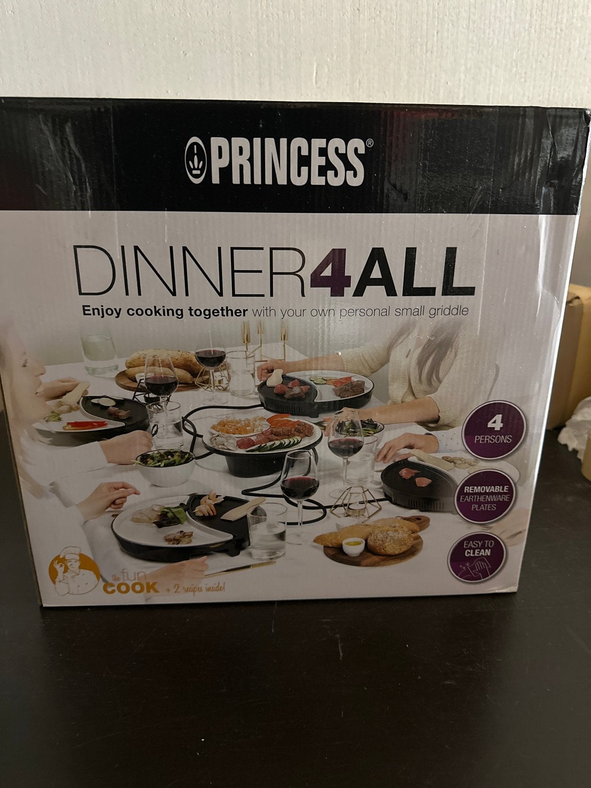 Princess Dinner4All Gourmetstel - Nieuw, mist 1 bordje, Witgoed en Apparatuur, ., 4 t/m 7 personen, Nieuw, Ophalen of Verzenden