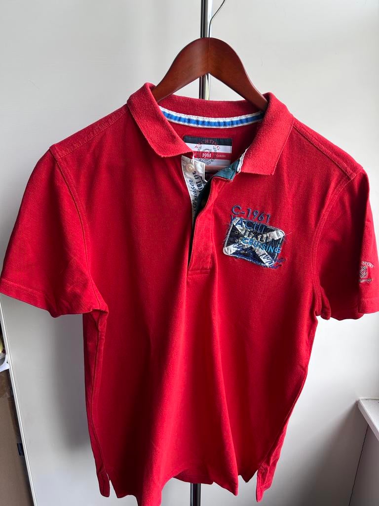 zgan Pierre Cardin Polo rood maat M Sport Yachting, Ophalen of Verzenden, Zo goed als nieuw, Maat 48/50 (M), Rood
