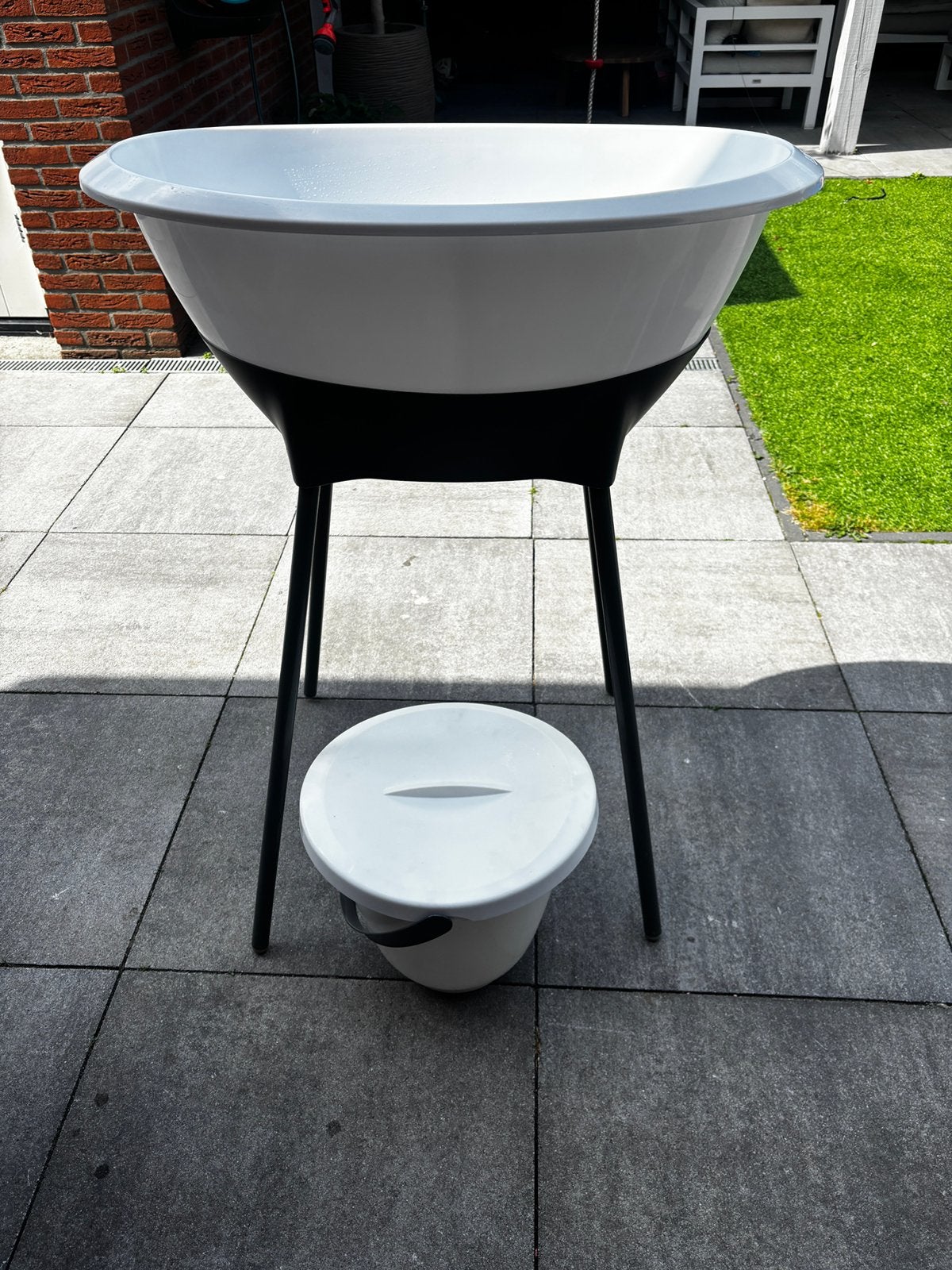 Luma babybadje + tummy tub, Gebruikt, Badje, Standaard, Ophalen