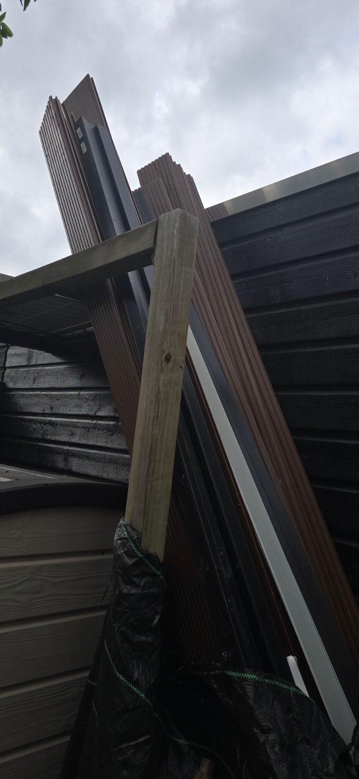 3x KONSTA WPC onderregel zwart 3000x55x40 mm, Ophalen, Nieuw, 250 cm of meer, Overige typen