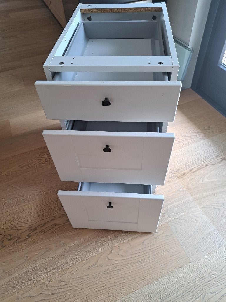 Ikea Faktum onderkast, model Adel met drie laden prima staat, Huis en Inrichting, Keuken | Keukenelementen, Ophalen, Minder dan 50 cm