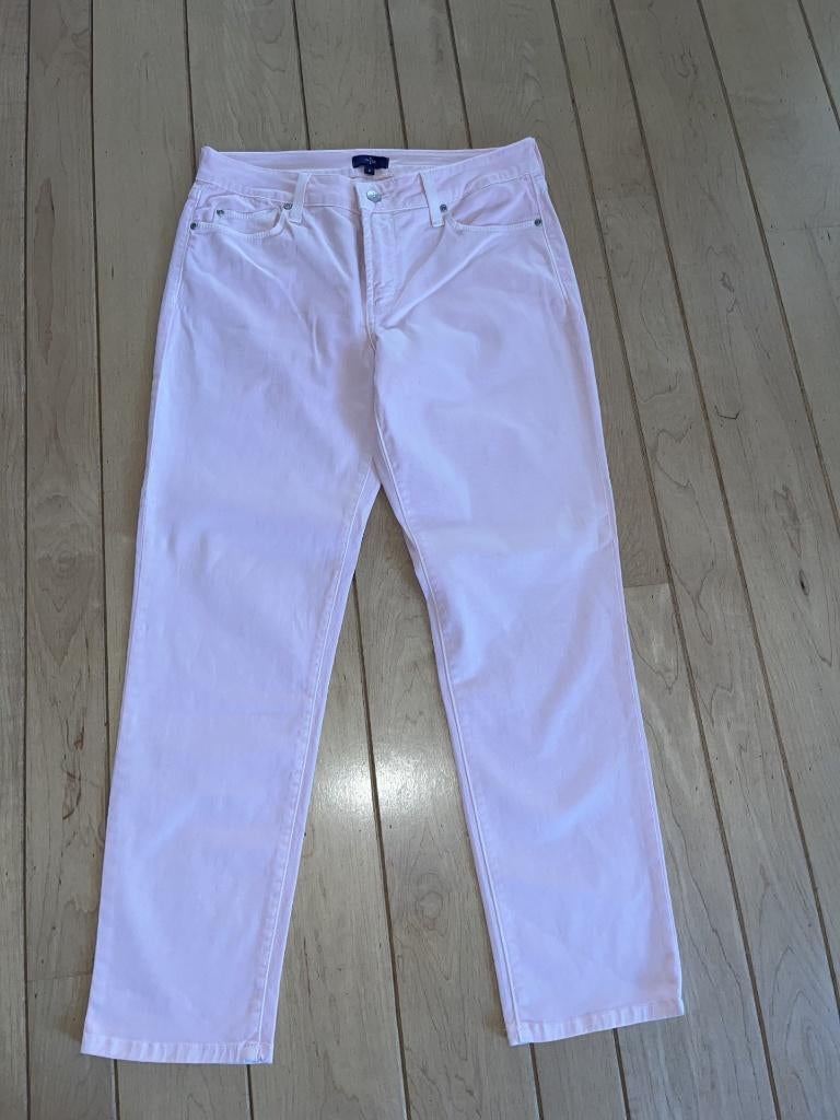 NYDJ pastelroze broek maat 38 Alina Skinny Ankle enkellang, Maat 38/40 (M), Verzenden, Zo goed als nieuw, Roze