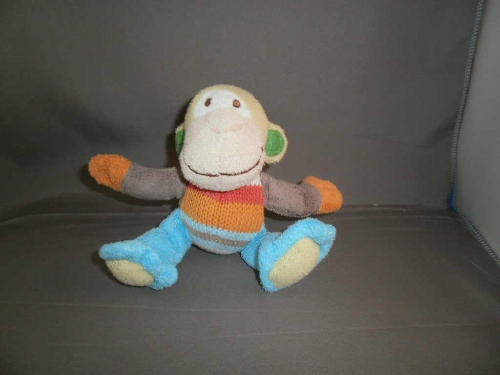 happy horse aap mo 15 cm met rammel velours rib en gebreide, Happy Horse, Nieuw, Ophalen of Verzenden, Meerkleurig