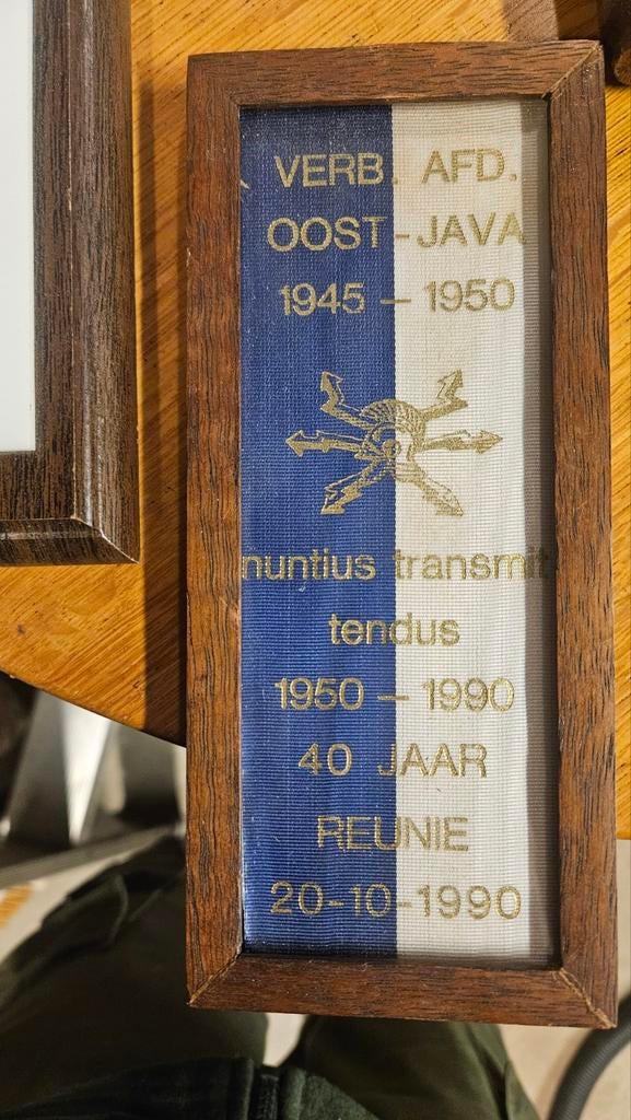 Aandenken Verbindingsafdeling Oost-java, Ophalen of Verzenden, Landmacht, Nederland
