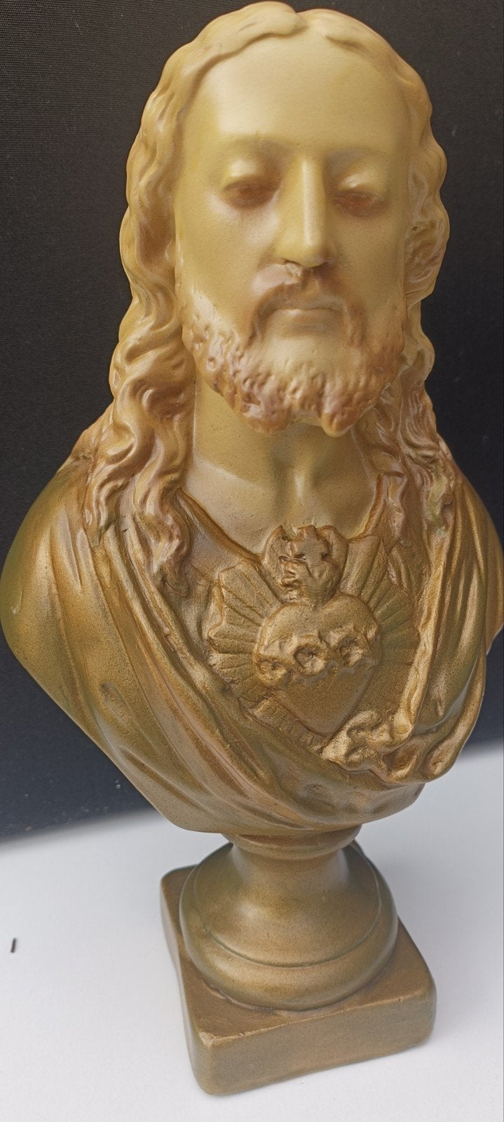 Jezus buste beeld - Heilig Hart, Antiek en Kunst, Antiek | Religie, Ophalen of Verzenden
