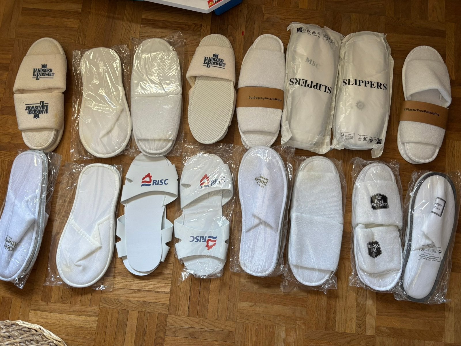 16 nieuwe sets bad slippers, Ophalen of Verzenden, Nieuw