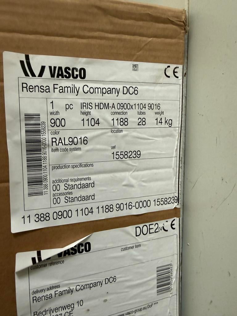 Nieuwe Vasco badkamer radiator 90x110 cm (verkeerde bestelli, Ophalen, Radiator, Nieuw, 60 tot 150 cm