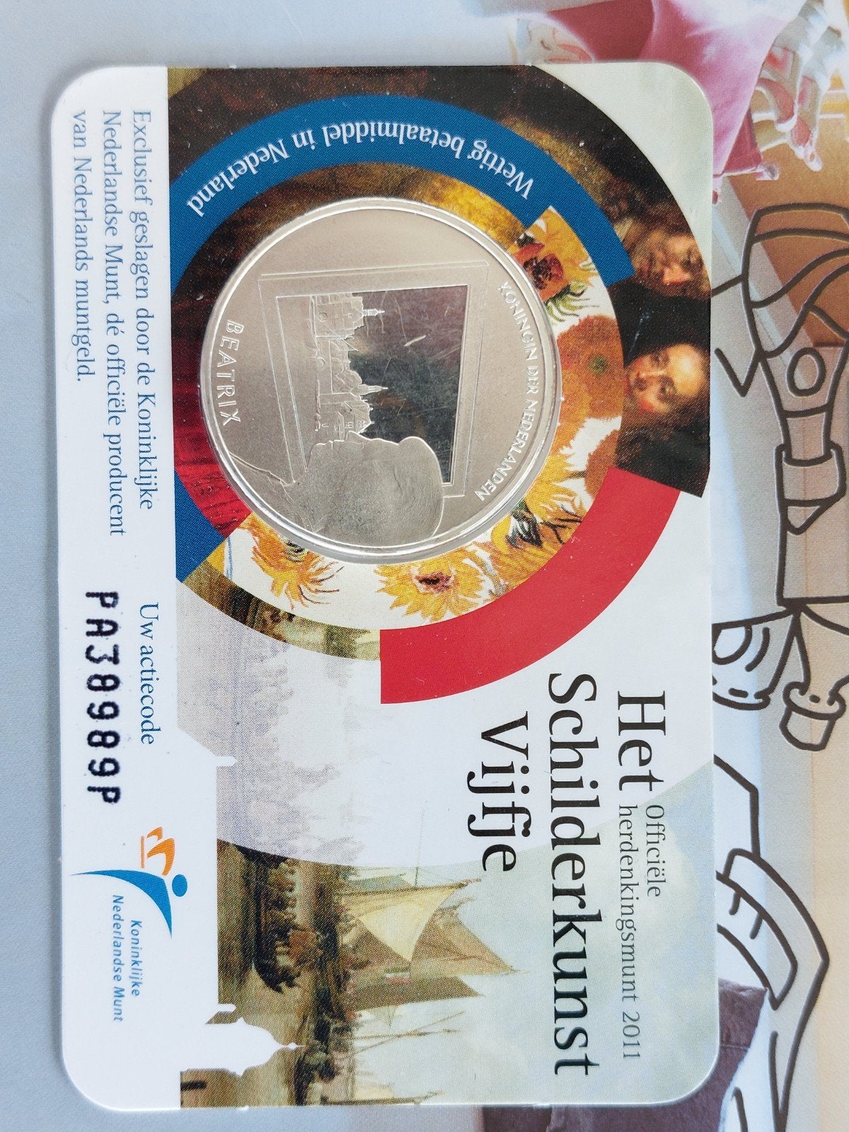 Coincard 5 euro munt - Het Schilderkunst Vijfje 2011, Ophalen of Verzenden, Koningin Beatrix, Euro's, Losse munt