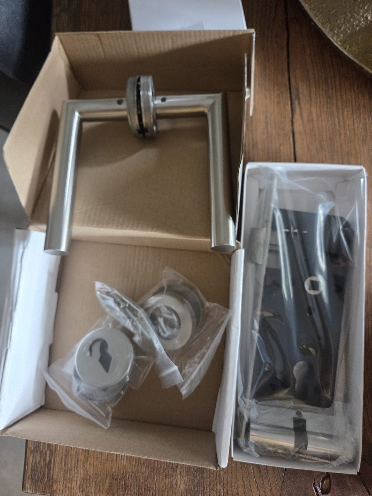 2 x Deur klink set met cilinder Nieuw, Ophalen of Verzenden, Nieuw, Rvs, Klink of Kruk
