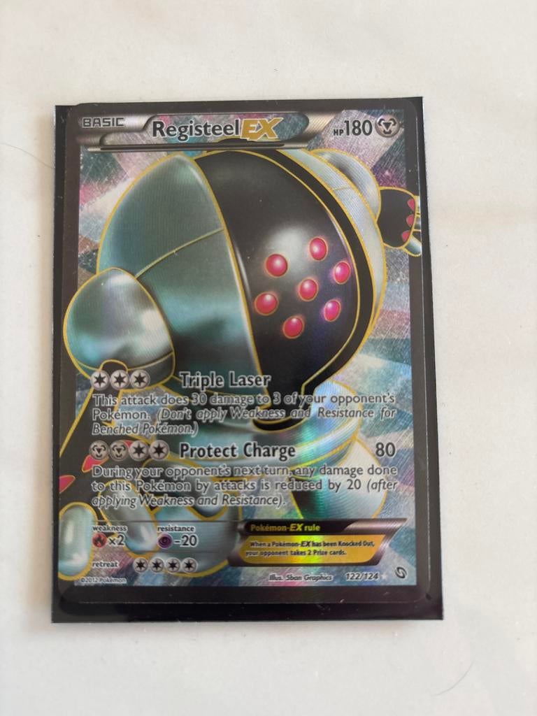 Registeel EX Pokémon Kaart 122/124, Ophalen of Verzenden, Zo goed als nieuw, Losse kaart