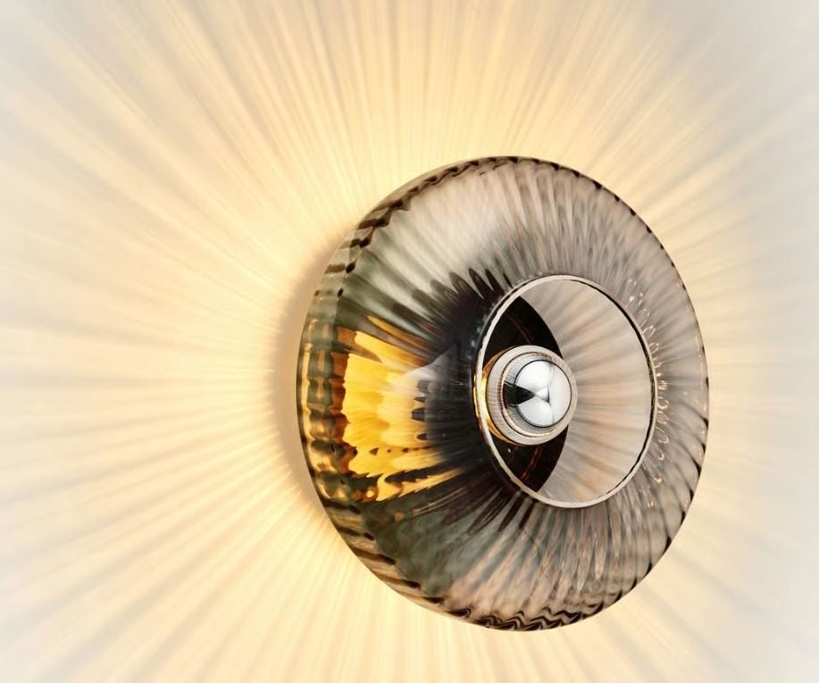 Twee wandlampen New Wave Optic Wall van Design by Us, Bruin, E27 (groot), Overige merken, Wandlamp