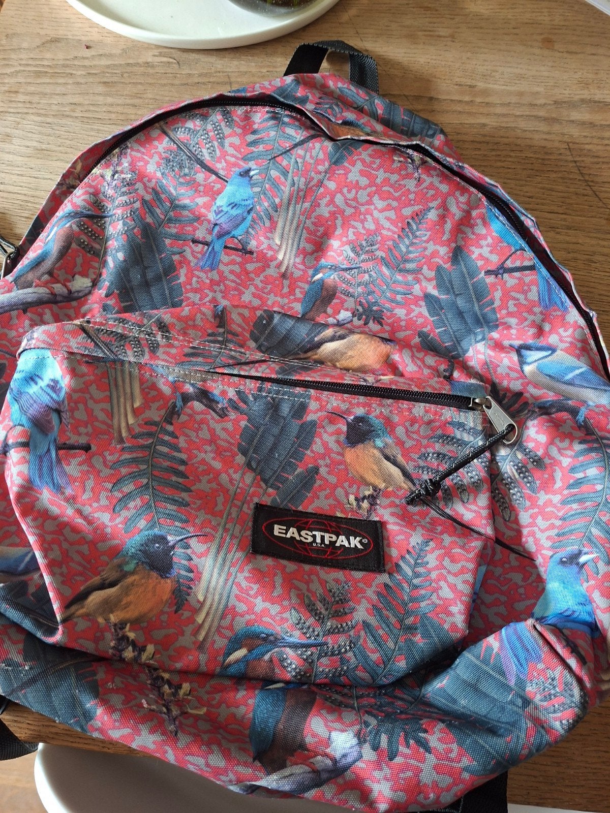 Eastpak rugzak met vogelprint, Ophalen of Verzenden, Gebruikt, 25 tot 40 cm, Eastpak