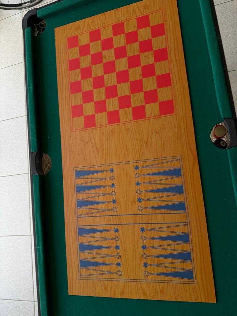 Multifunctionele 7-in-1 Speltafel: Biljart, Voetbaltafel & M, Een of twee spelers, Ophalen of Verzenden, Gebruikt