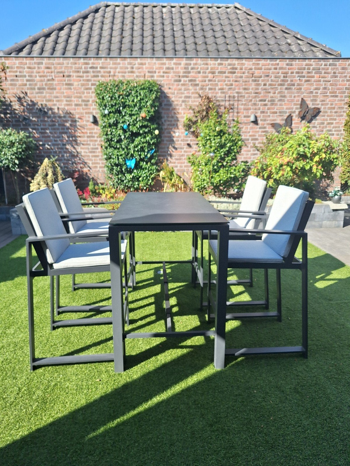 tuinset bellagio vezzano/saretto 150 cm barset 5-delig, Ophalen, Zo goed als nieuw, Aluminium