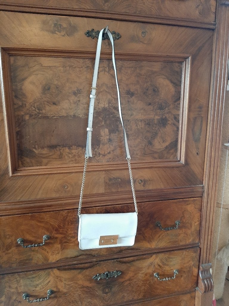 Michael Kors witte crossbody tas, Ophalen of Verzenden, Zo goed als nieuw, Wit, Schoudertasje