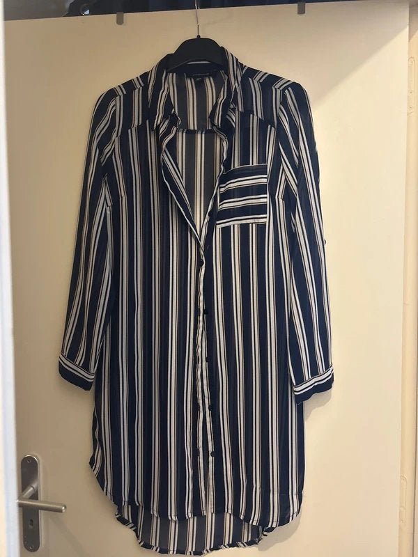Lange gestreepte blouse, Ophalen of Verzenden, Zo goed als nieuw, Maat 38/40 (M)
