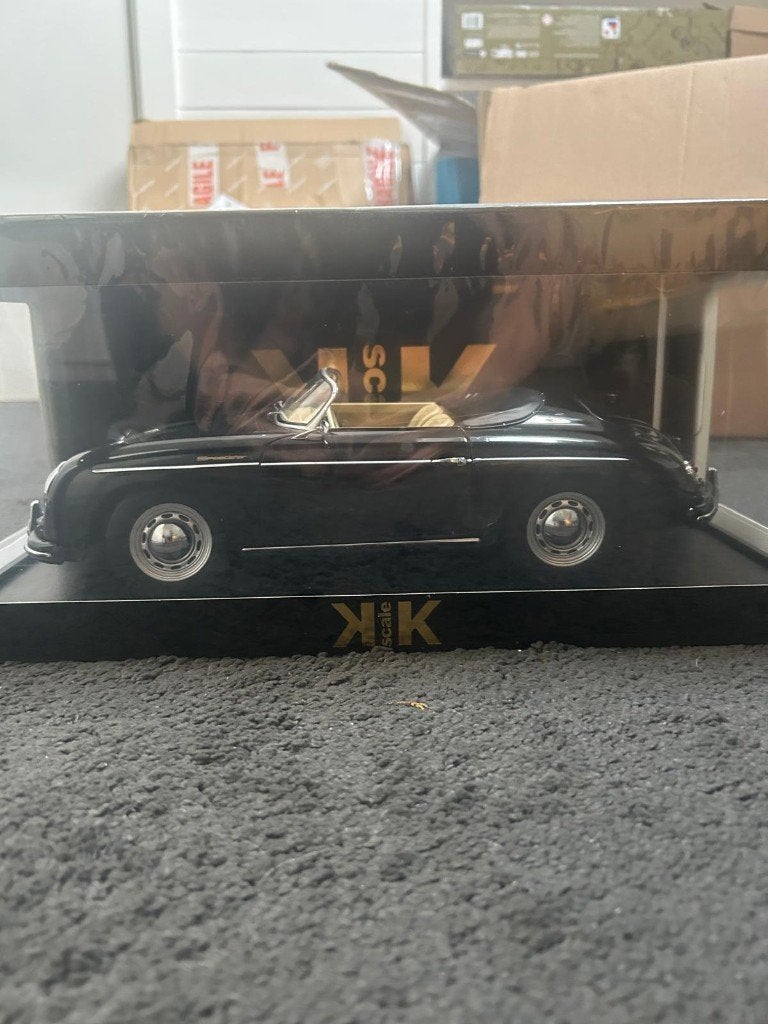 KK-Scale 1:12 Porsche 356 A Speedster 1955 Zwart – NIEUW, Ophalen of Verzenden, Nieuw, Auto's