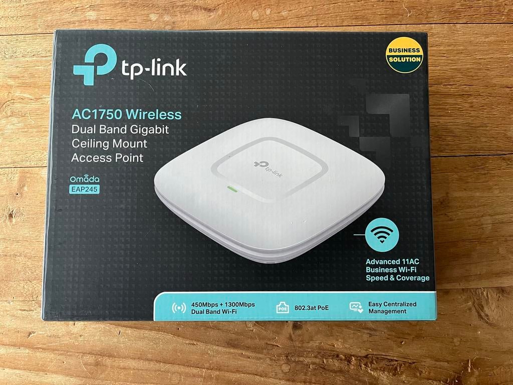 TP-Link EAP245 AC1750 Draadloos Dual Band Gigabit Access Poi, Computers en Software, Accesspoints, Zo goed als nieuw, Ophalen of Verzenden