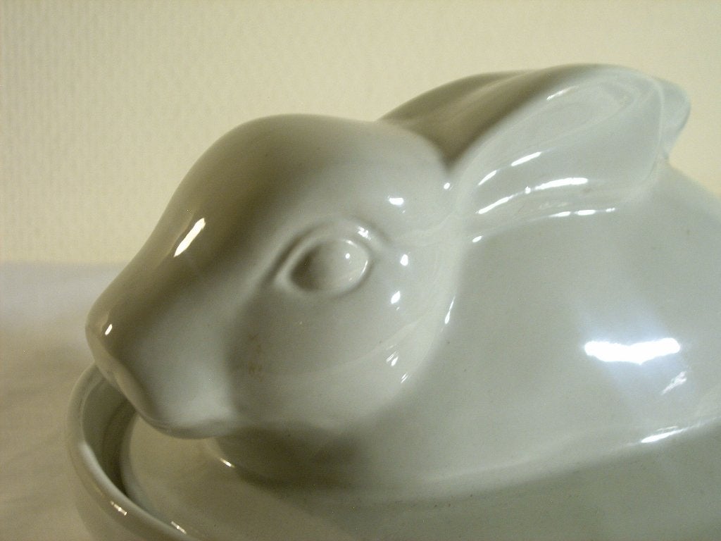 Porseleinen witte paté konijn, Antiek en Kunst, Ophalen of Verzenden